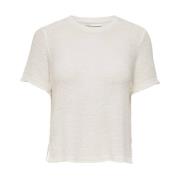Gezellige Gebreide Pullover T-shirt Only , Beige , Dames