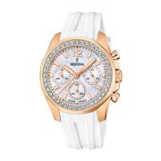 Dameshorloge met witte band Festina , Multicolor , Dames