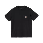 Zak T-Shirt, 100% Katoen, Regular Fit Carhartt Wip , Black , Heren