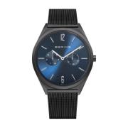 Blauw Stalen Quartz Herenhorloge Bering , Black , Heren