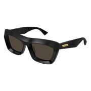 Black/Brown Sunglasses Bv1283S Bottega Veneta , Black , Dames