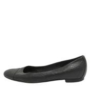 Pre-owned Leather flats Gucci Vintage , Black , Dames