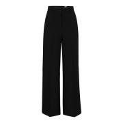 Wijde Pijp Relaxte Pasvorm Broek Hugo Boss , Black , Dames