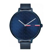 Blauw Stalen Dames Quartz Horloge Tommy Hilfiger , Blue , Dames