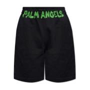 Bedrukte shorts Palm Angels , Black , Heren