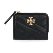 Kira Bifold Zwart Leren Portemonnee Tory Burch , Black , Dames