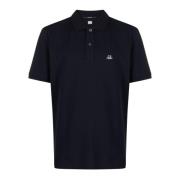 Blauw Logo Polo C.p. Company , Blue , Heren