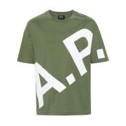 T-Shirts A.p.c. , Green , Heren