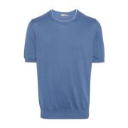 T-Shirts Canali , Blue , Heren