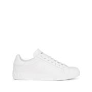 Witte lage leren sneakers Dolce & Gabbana , White , Heren