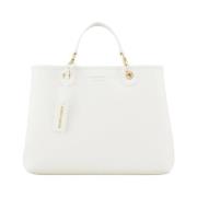 Stijlvolle Leren Portemonnee Emporio Armani , White , Dames