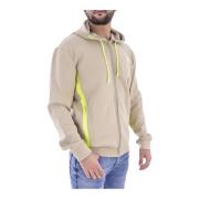 Neopreen Rits Sweater - Beige Capuchon Guess , Beige , Heren