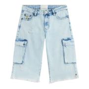 Denim Shorts One Teaspoon , Blue , Dames