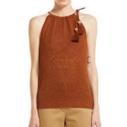 Sleeveless Tops Max Mara , Brown , Dames