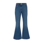 Flared Jeans Versace , Blue , Dames