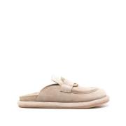 Bell Mule Platte Schoenen Moncler , Beige , Dames