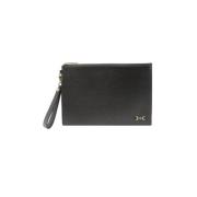 Pre-owned Leather clutches Gucci Vintage , Black , Dames