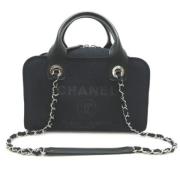 Pre-owned Canvas handbags Chanel Vintage , Black , Dames