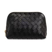 Leren toilettas Bottega Veneta , Black , Dames