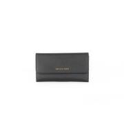 Jet Set Travel Leren Portemonnee Clutch Michael Kors , Black , Dames