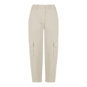 Straight Trousers BomBoogie , Beige , Dames