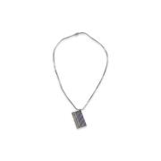 Pre-owned Metal necklaces Dior Vintage , Gray , Dames