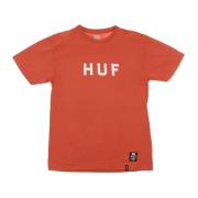 Essentials Logo Poppy T-Shirt HUF , Red , Heren