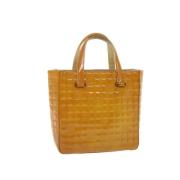 Pre-owned Leather handbags Chanel Vintage , Yellow , Dames