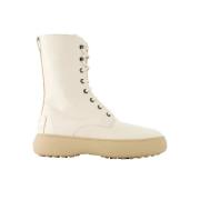 Leather boots Tod's , White , Dames