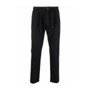Cropped Trousers Herno , Black , Heren