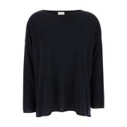 Boatneck Sweater 1/1 Allude , Blue , Dames