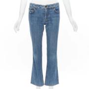 Pre-owned Cotton jeans Louis Vuitton Vintage , Blue , Dames