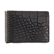 Alligator Leren Portemonnee Isaac Sellam , Black , Unisex