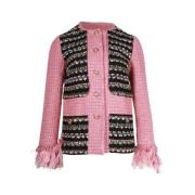 Pre-owned Wool outerwear Chanel Vintage , Pink , Dames
