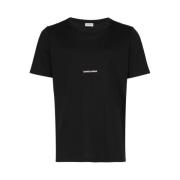 Rive Gauche T-shirt Saint Laurent , Black , Heren