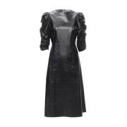 Pre-owned Leather dresses Celine Vintage , Black , Dames
