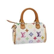 Pre-owned Canvas handbags Louis Vuitton Vintage , White , Dames