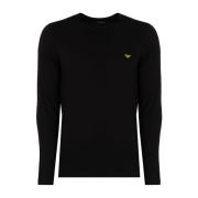 Aansluitende Longsleeve Shirt Emporio Armani , Black , Heren