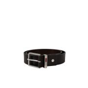 Echt leren riem met gesp Tommy Hilfiger , Brown , Heren