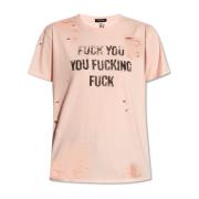 Katoenen T-shirt R13 , Pink , Dames