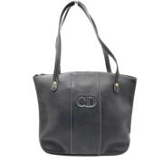 Pre-owned Leather totes Dior Vintage , Black , Dames