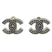 Pre-owned Metal earrings Chanel Vintage , Gray , Dames