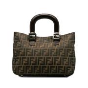 Pre-owned Canvas handbags Fendi Vintage , Brown , Dames