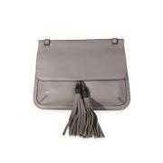 Pre-owned Leather crossbody-bags Gucci Vintage , Gray , Dames