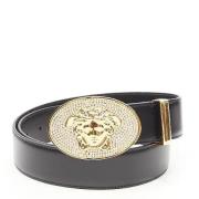 Pre-owned Leather belts Versace Pre-owned , Black , Heren