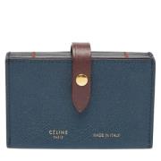 Pre-owned Leather wallets Celine Vintage , Blue , Dames