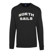 Klassieke Katoenen Sweatshirt North Sails , Black , Heren