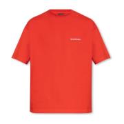 T-shirt met logo Balenciaga , Red , Heren