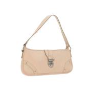 Pre-owned Leather shoulder-bags Burberry Vintage , Beige , Dames