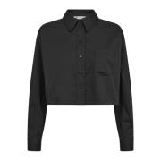 Zwarte Cottoncc Crisp Crop Shirt Blouse Co'Couture , Black , Dames